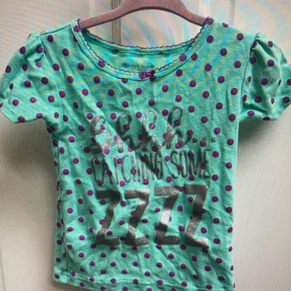 Polka dot short sleeve tee